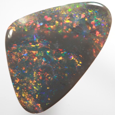 SOLID BLACK OPAL Gemmy red multicolour, sparkling bright! SEE VIDEO